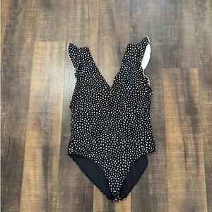 Summersalt Polka Dot One Piece Swimsuit Ruffle Straps Size 20